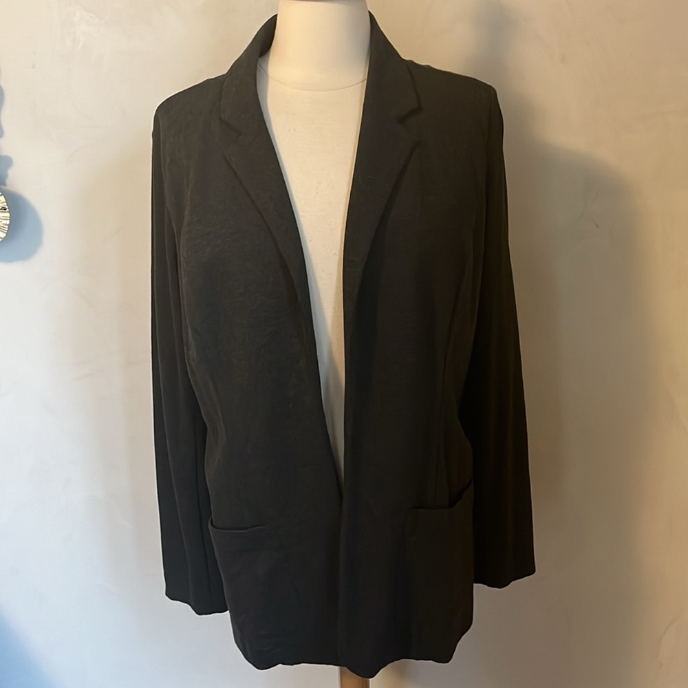 J.Jill Dark Gray Ponte open Blazer w/pockets Size  Medium - Picture 7 of 12